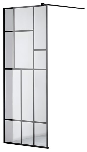 BPS-koupelny Sprchová zástěna Walk-in SH05C BL 90 černá/transparent - bez vaničky
