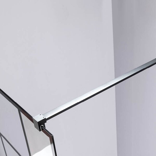 BPS-koupelny Sprchová zástěna Walk-in SH05C BL 90 černá/transparent - bez vaničky