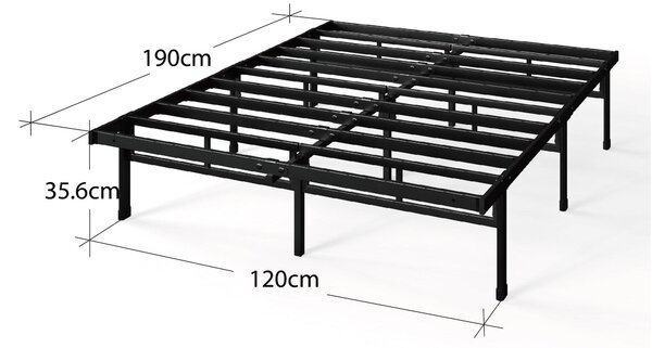 Postel rámu - Podpora matrace - Ocelová konstrukce - 36 cm - Snadná montáž