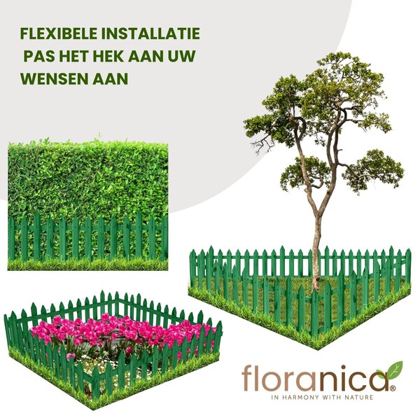 Zahradní plot - Dřevěný plotový panel - 100 cm - 40 cm vysoký - Zelený