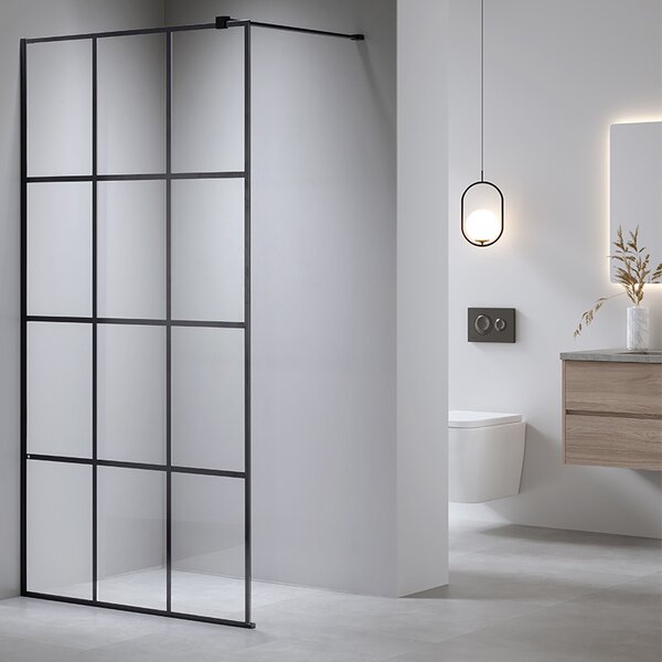 BPS-koupelny Sprchová zástěna Walk-in SH04A BL 70 černá/transparent - bez vaničky