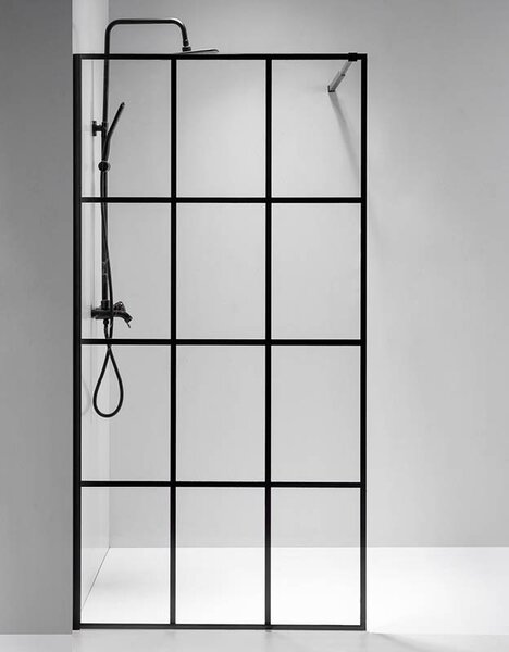 BPS-koupelny Sprchová zástěna Walk-in SH04A BL 70 černá/transparent - bez vaničky