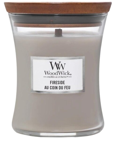 WoodWick Střední vonná svíčka Woodwick, Fireside