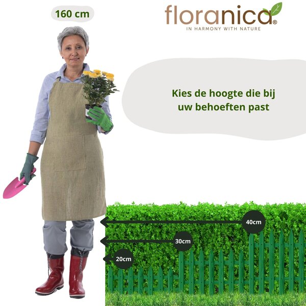 Zahradní plot - Dřevěný plotový panel - 100 cm - 40 cm vysoký - Zelený