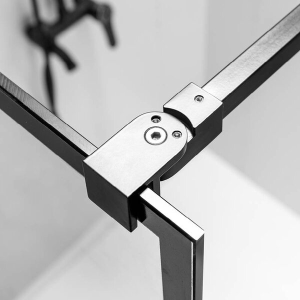 BPS-koupelny Sprchová zástěna Walk-in SH04A BL 70 černá/transparent - bez vaničky