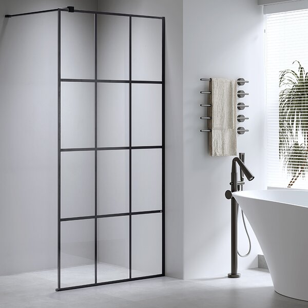 BPS-koupelny Sprchová zástěna Walk-in SH04A BL 70 černá/transparent - bez vaničky