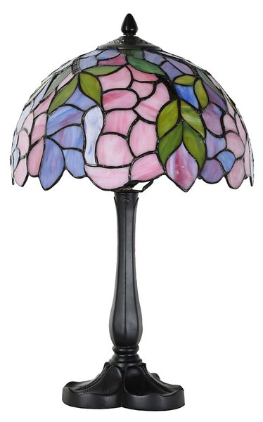 Růžová stolní lampa Tiffany LIlla - Ø 30*50 cm E27/max 1*60W - Clayre & Eef