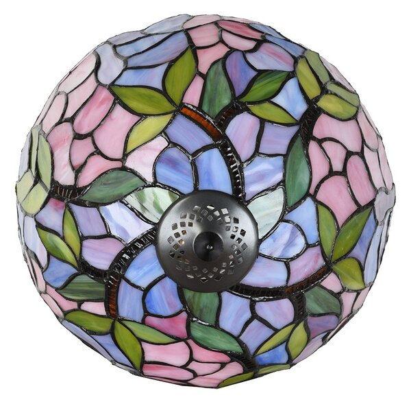 Růžová stolní lampa Tiffany LIlla - Ø 30*50 cm E27/max 1*60W - Clayre & Eef