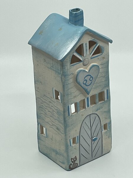 Keramický domeček Rak – svítící lucerna pro bezpečný přístav