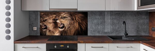 Dekorační panel sklo Řvoucí lvi pksh-49442251