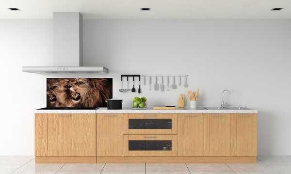 Dekorační panel sklo Řvoucí lvi pksh-49442251