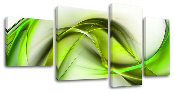 4dílný obraz na stěnu ABSTRAKT - 90x50 cm