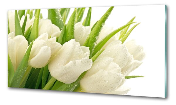 Panel do kuchyně Bílé tulipány pksh-49549577