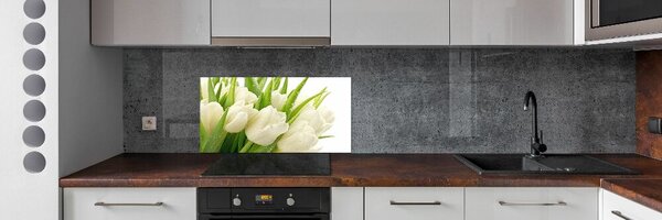 Panel do kuchyně Bílé tulipány pksh-49549577