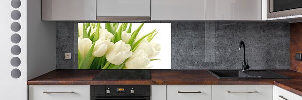 Panel do kuchyně Bílé tulipány pksh-49549577