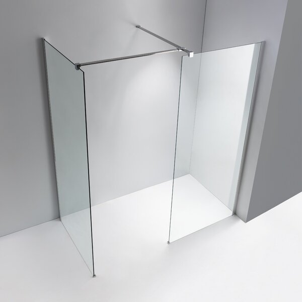 BPS-koupelny 2-dílná sprchová zástěna Walk-in SH07 DUO CR 90x90, chrom/transparent - bez vaničky