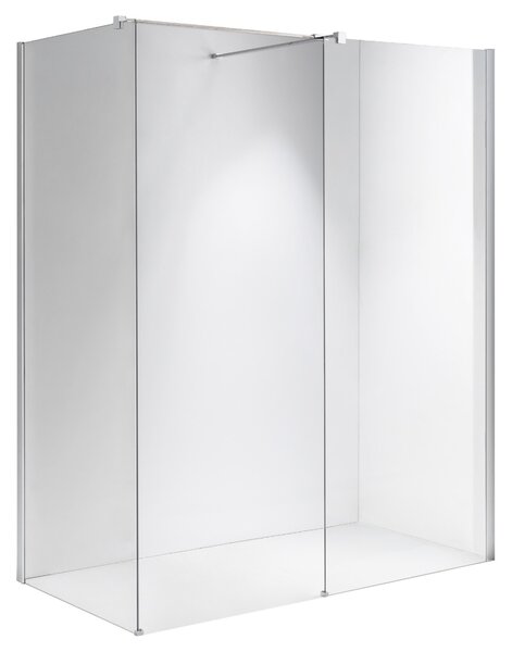 BPS-koupelny 2-dílná sprchová zástěna Walk-in SH07 DUO CR 90x90, chrom/transparent - bez vaničky