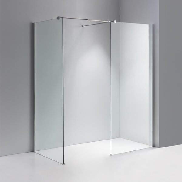 BPS-koupelny 2-dílná sprchová zástěna Walk-in SH07 DUO CR 90x90, chrom/transparent - bez vaničky