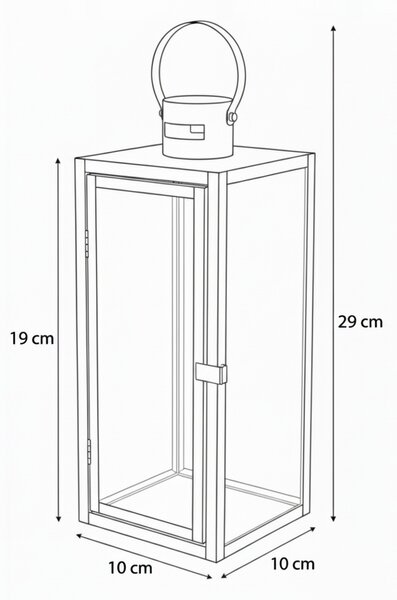 Lucerna EstiloHome kovová 29 cm
