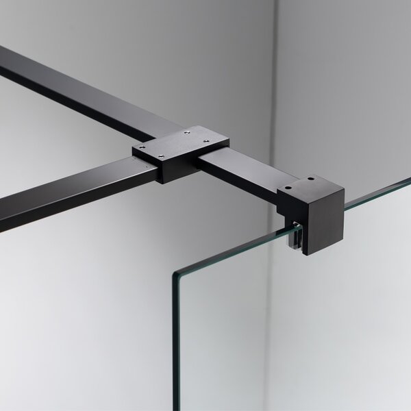BPS-koupelny 2-dílná sprchová zástěna Walk-in SH07 DUO BL 120x70, černá mat/transparent - bez vaničky