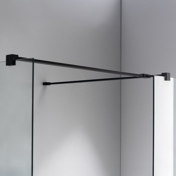 BPS-koupelny 2-dílná sprchová zástěna Walk-in SH07 DUO BL 120x70, černá mat/transparent - bez vaničky