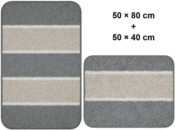 LineaDue WAYMORE - Koupelnová předložka antracitová Rozměr: 50x80 cm