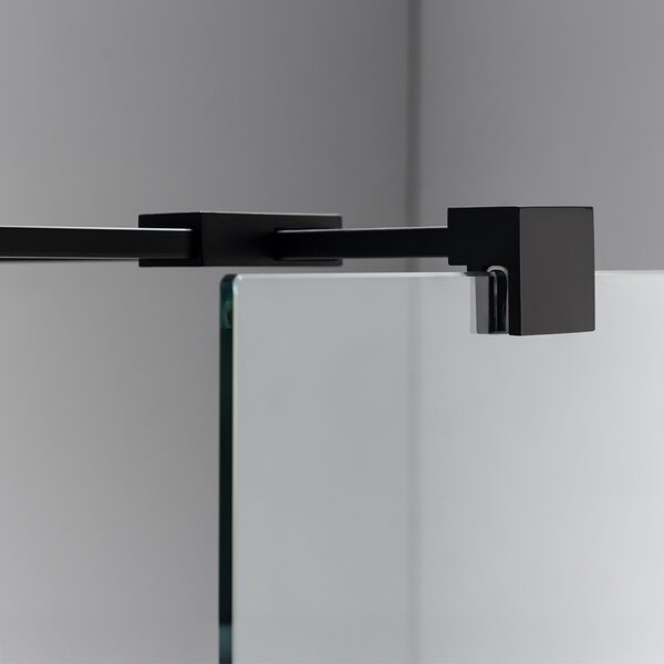 BPS-koupelny 2-dílná sprchová zástěna Walk-in SH07 DUO BL 120x70, černá mat/transparent - bez vaničky