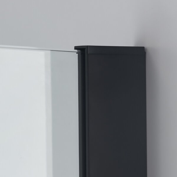 BPS-koupelny 2-dílná sprchová zástěna Walk-in SH07 DUO BL 120x70, černá mat/transparent - bez vaničky