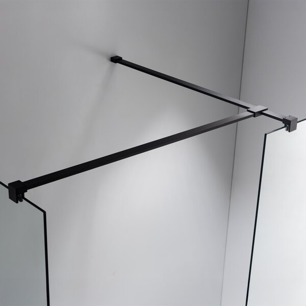 BPS-koupelny 2-dílná sprchová zástěna Walk-in SH07 DUO BL 120x70, černá mat/transparent - bez vaničky