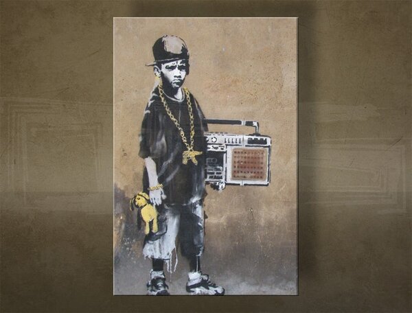 Obraz na plátně 1 kus Street ART - Banksy - Banksy - 20x30 cm