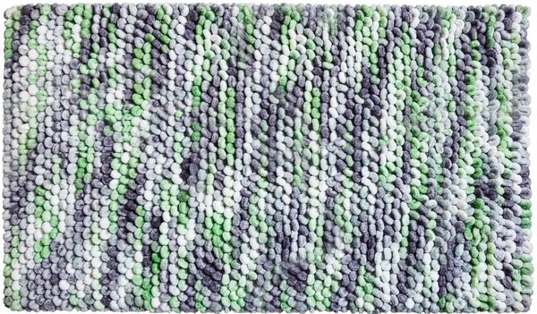 LineaDue PUNTO - Koupelnová předložka stříbrná limetková Rozměr: 55x65 cm