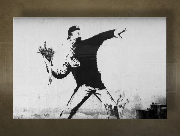 Obraz na plátně 1 kus Street ART - Banksy - Banksy - 20x30 cm