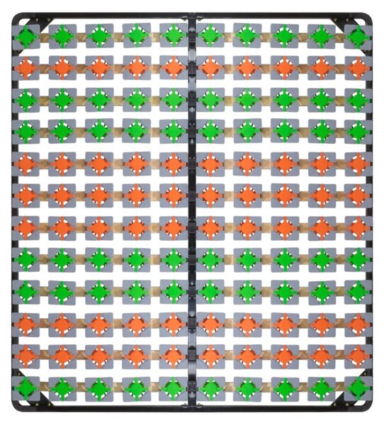 Plošný rošt - 96 pružných lamel - 160 x 200 cm - Kov - Pro všechny matrace