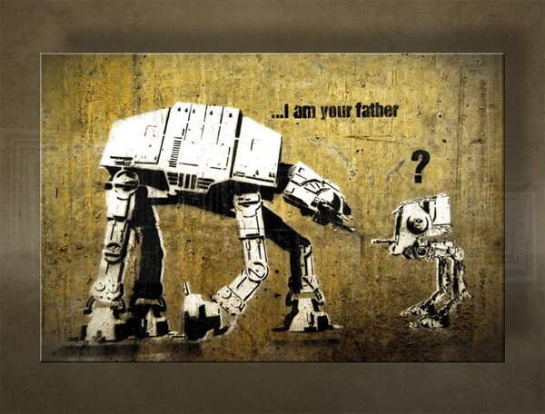 Obraz na plátně 1 kus Street ART - Banksy - Banksy - 20x30 cm