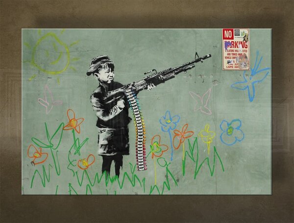 Obraz na plátně 1 kus Street ART - Banksy - Banksy - 20x30 cm