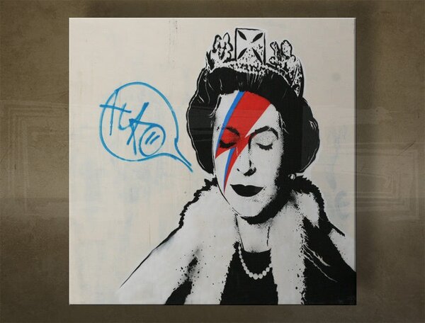 Obraz na plátně ČTVEREC Street ART - Banksy - 30x30 cm