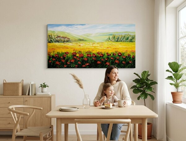 Autorská reprodukce na plátně KRAJINA - 60x30 cm