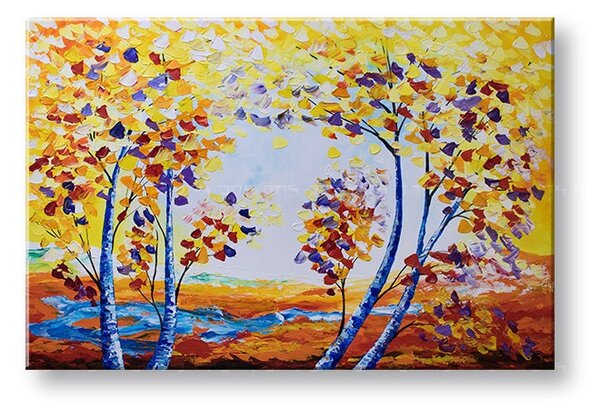 Autorská reprodukce na plátně STROMY - 45x30 cm