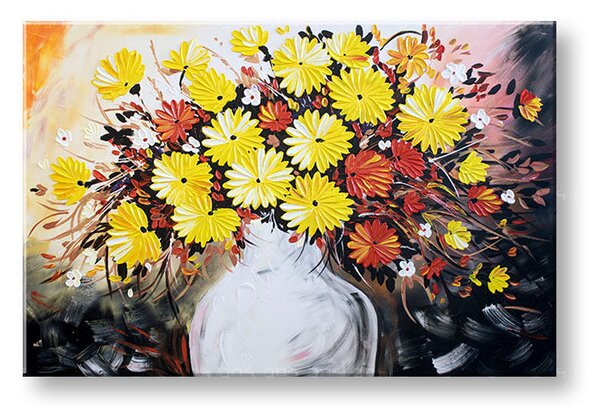 Autorská reprodukce na plátně KVĚTINY - 45x30 cm