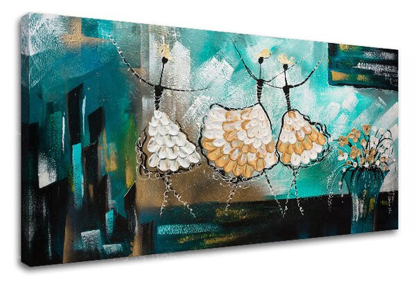 Autorská reprodukce na plátně TANEČNICE - 60x30 cm