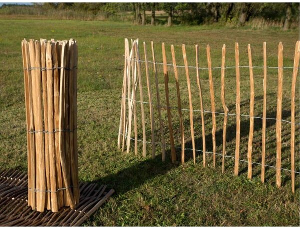 Zahradní plot - Lísková - Rolka 5 m - Výška 90 cm - Rozestup latí 7-8 cm