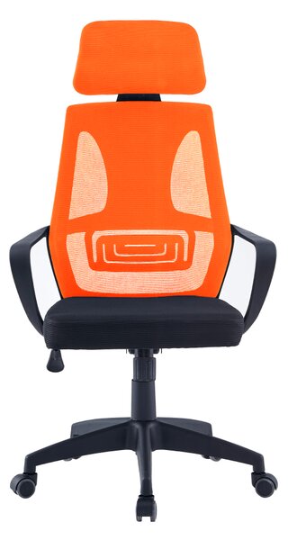 Ergonomická kancelářská židle SOFT - oranžová síťovina