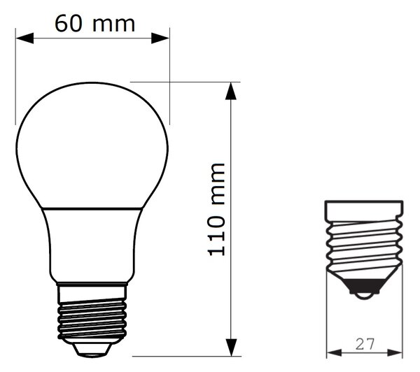 CorePro LEDbulb ND 4.9-40W A60 E27 840 LED Žárovka 4,9W 470lm