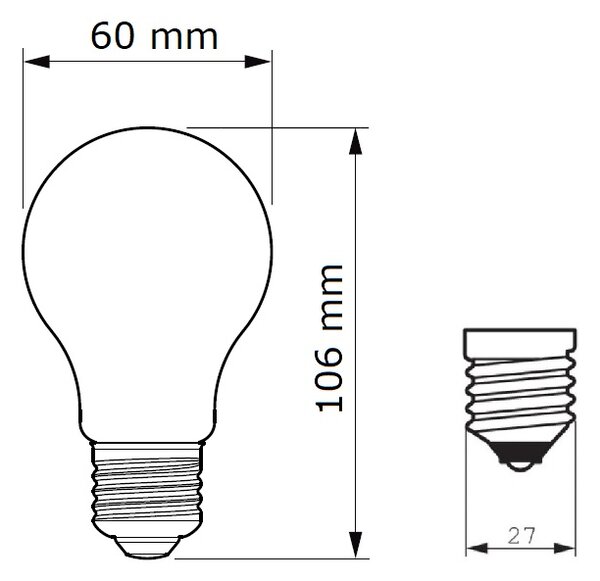 LED žárovka Philips Classic LEDbulb ND 60W A60 E27 840 FR 7W 806lm 4000K