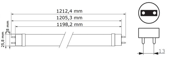MASTER LEDtube 1200mm HO840 T8 LED Trubice 12,5W 2100lm