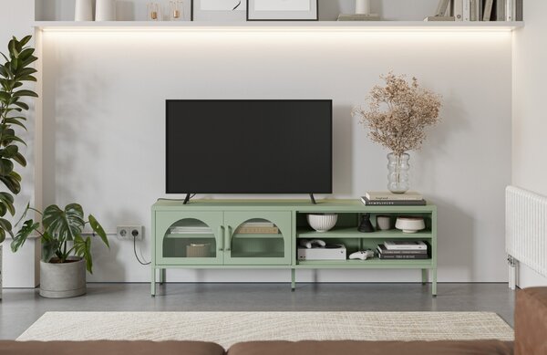 Marckeric Kovový TV stolek Diora 160 x 35 cm