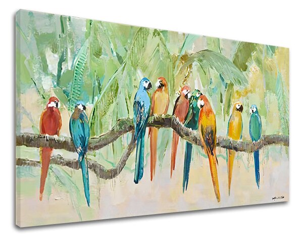 Obraz na plátně PAPAGÁJE - 100x50 cm