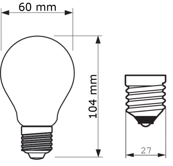 MASTER Value LEDBulb D 5.9-60W E27 927 A60 FR G LED Žárovka 5,9W 806lm