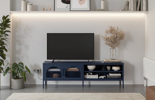 Marckeric Kovový TV stolek Diora 160 x 35 cm