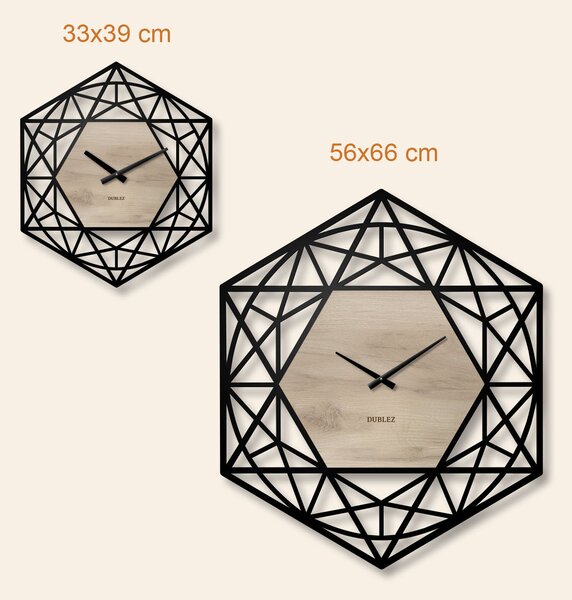 DUBLEZ | Geometrické hodiny na stěnu - Polygón